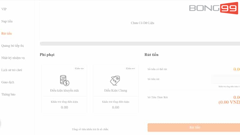 Phương thức thanh toán và rút tiền tại Bong99